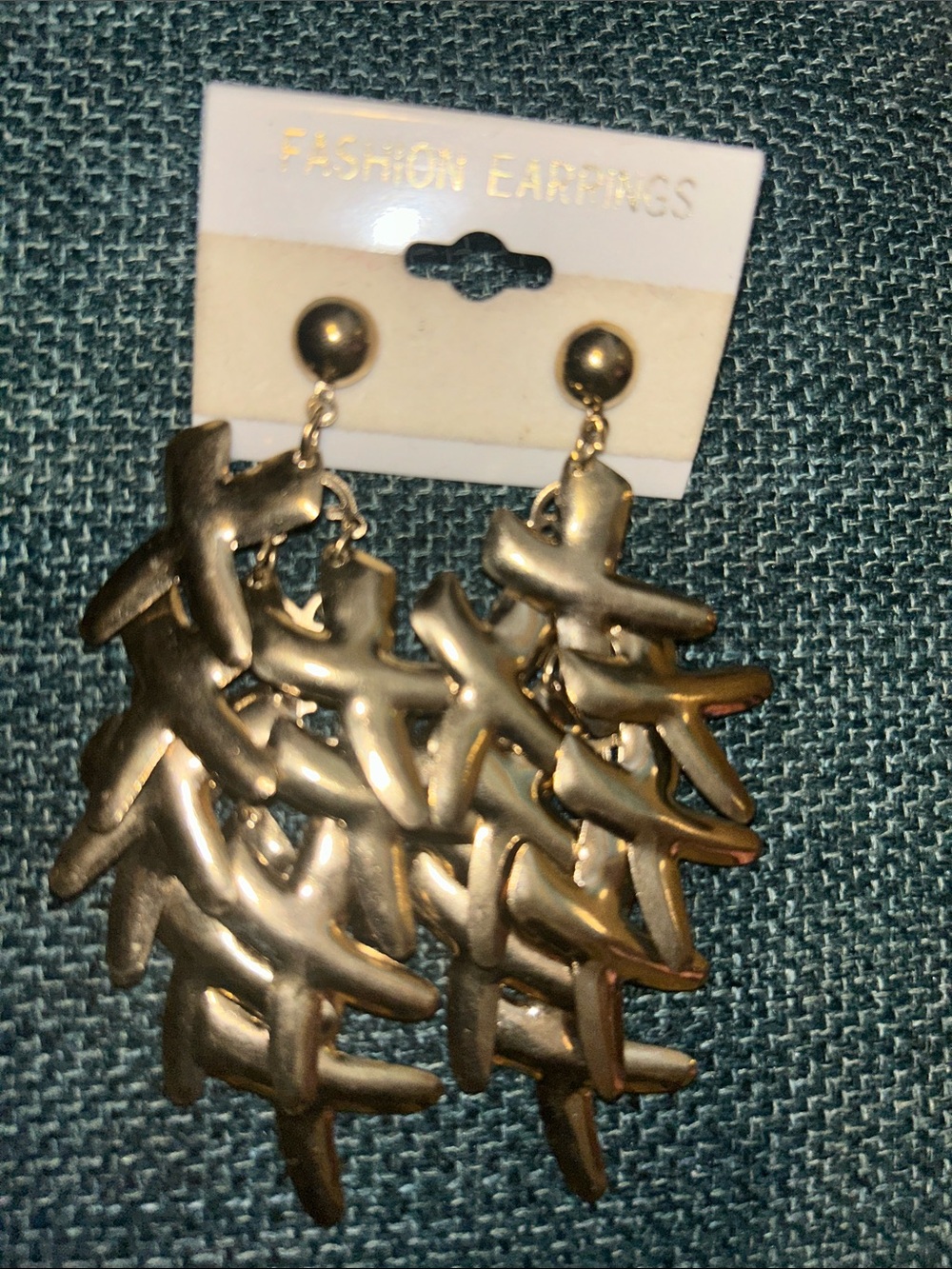 80’s Vintage Gold X’s Earrings